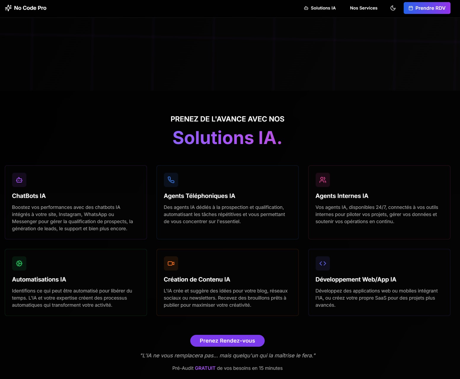NoCode Web - Plateforme No-Code